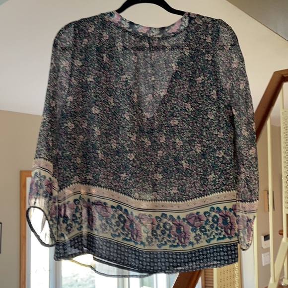 Sheer silk Joie peasant blouse - Picture 2 of 6